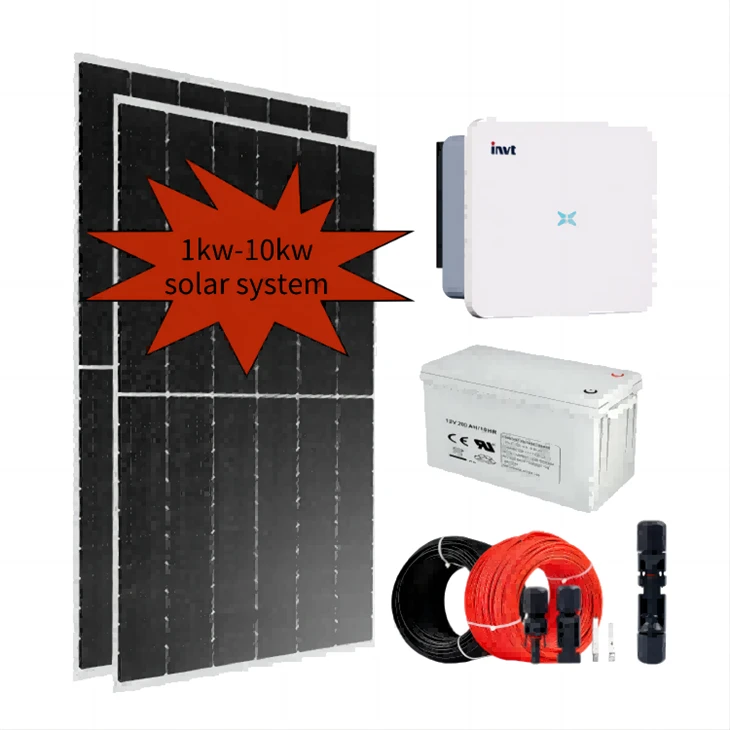 Pełny zestaw systemu energii słonecznej dla domu poza siecią